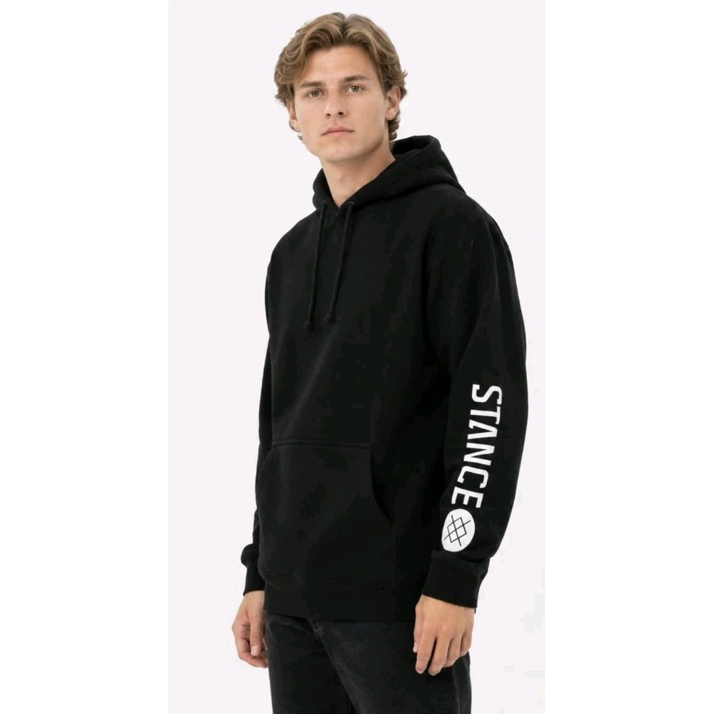 New STANCE ICON HOODIE BLACK Men-S Woman-M Pullover Logo Skater Moto Grunge Gorp